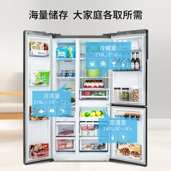Meiling 美菱 BCD-578WPU9CX 578L 变频 三门冰箱 幻影咖 +凑单品 图3