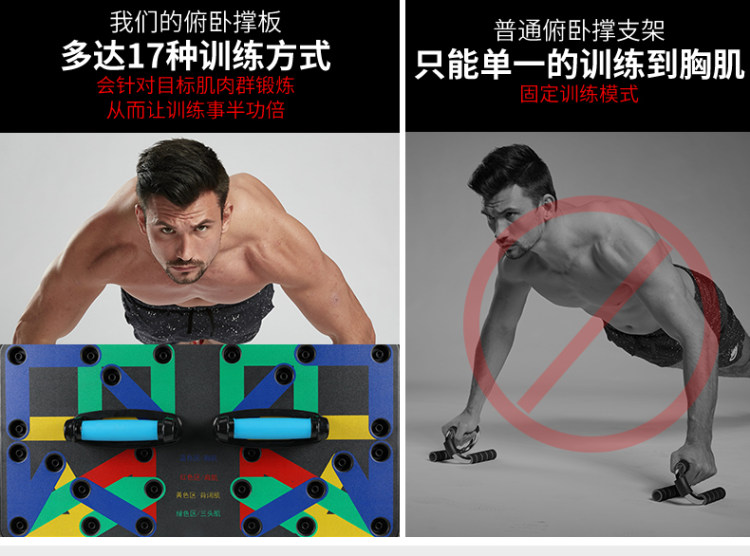 家用多功能练胸肌腹肌俯卧撑支架板 图4