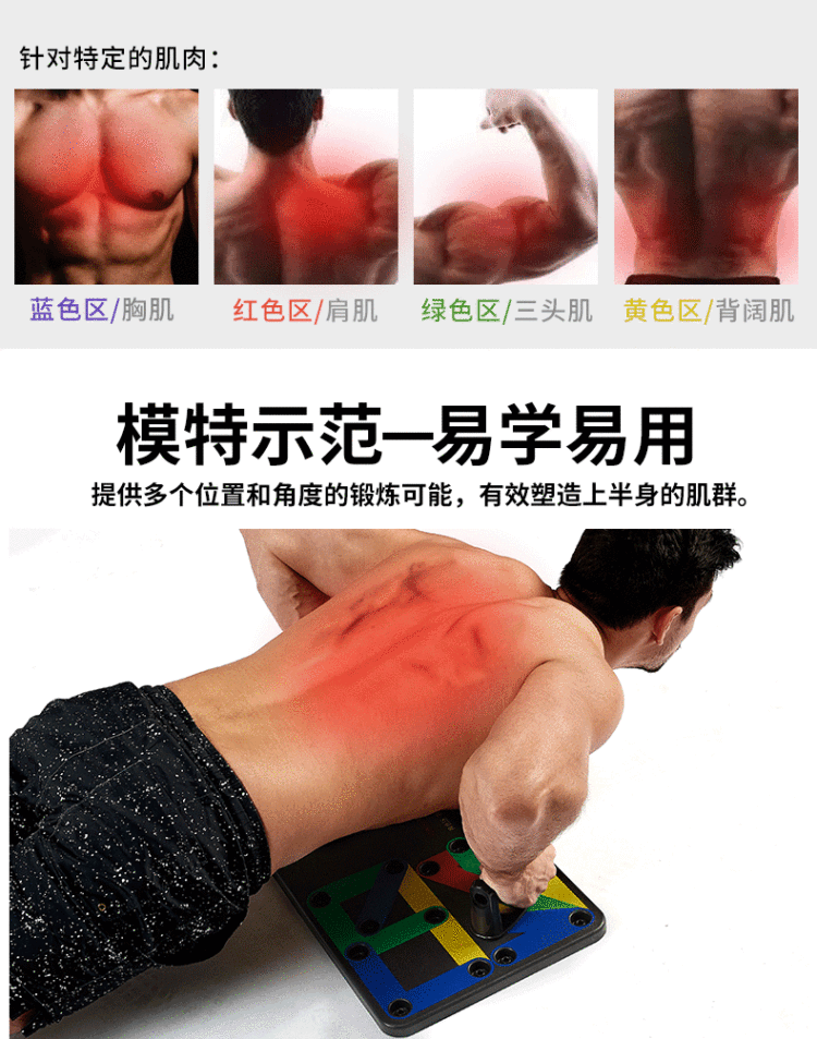家用多功能练胸肌腹肌俯卧撑支架板 图7