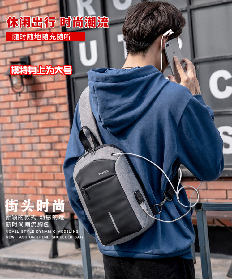 WOLF 男士休闲小背包 图3