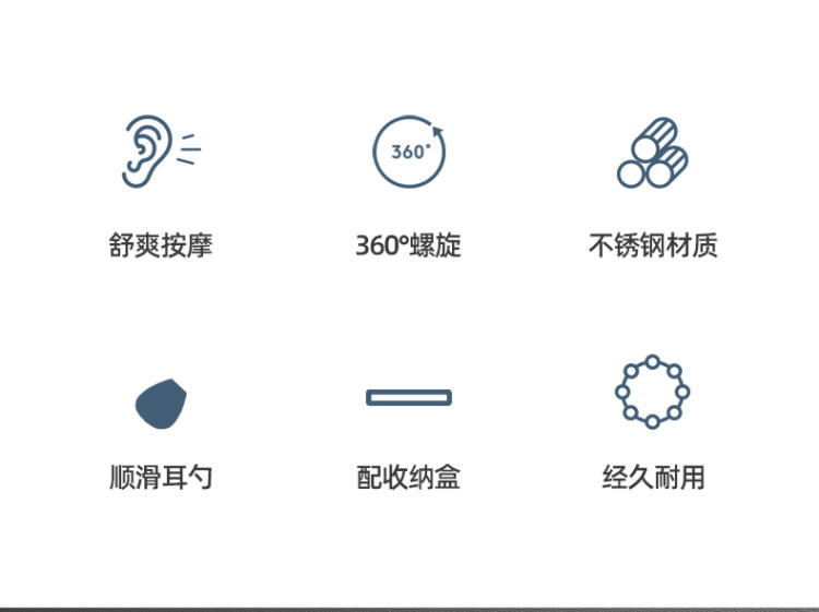 昕昕 挖耳勺清洁器镊子五件套 图2