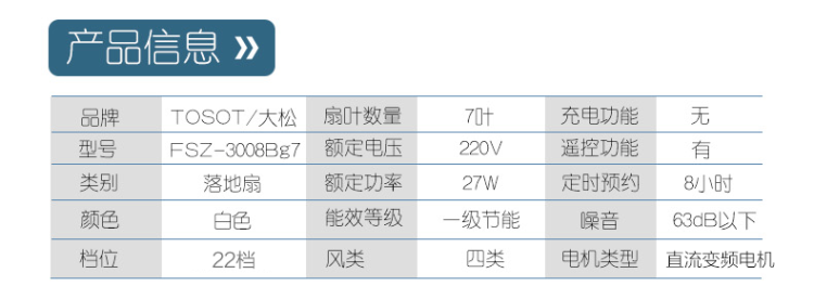 格力 变频遥控7叶落地扇 22档风速 智能变档 图5