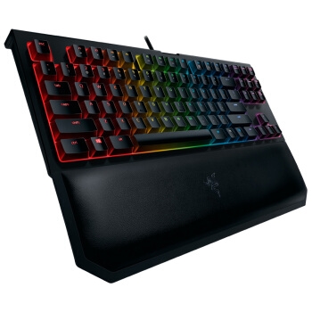 RAZER 雷蛇 黑寡妇蜘蛛 竞技幻彩版V2 RGB机械键盘 (黑色、雷蛇橙轴) 图2