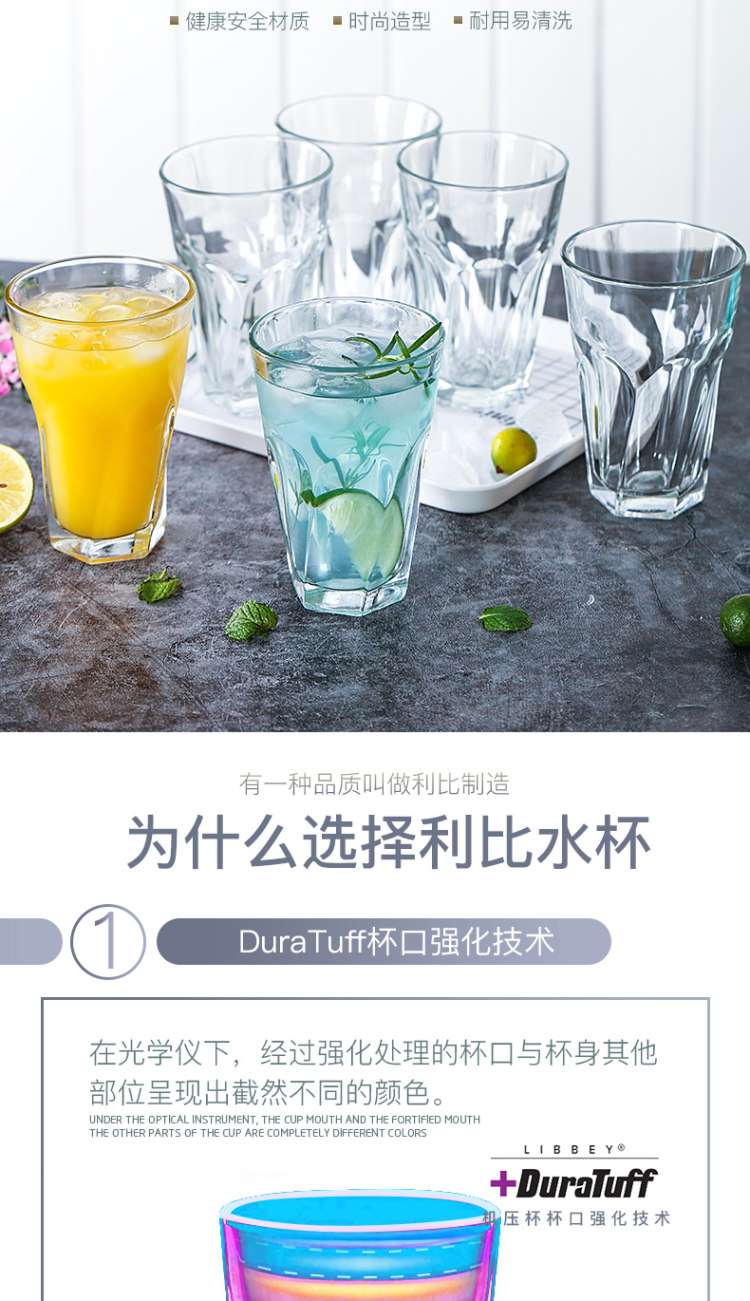利比 Libbey 经典5544玻璃杯 414ml*2支 图3