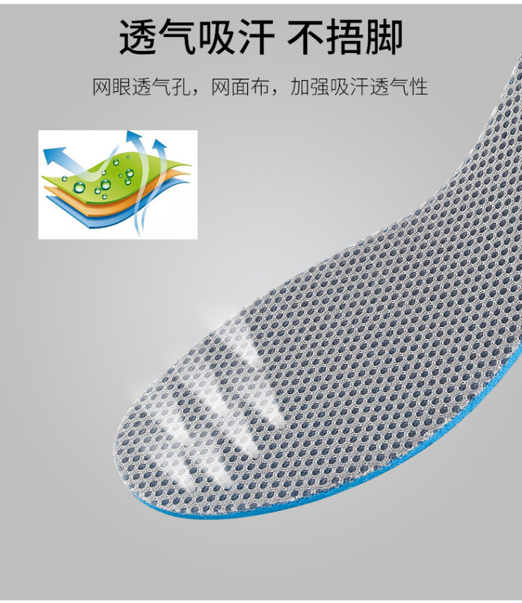 运动减震防臭鞋垫 3双装 图4