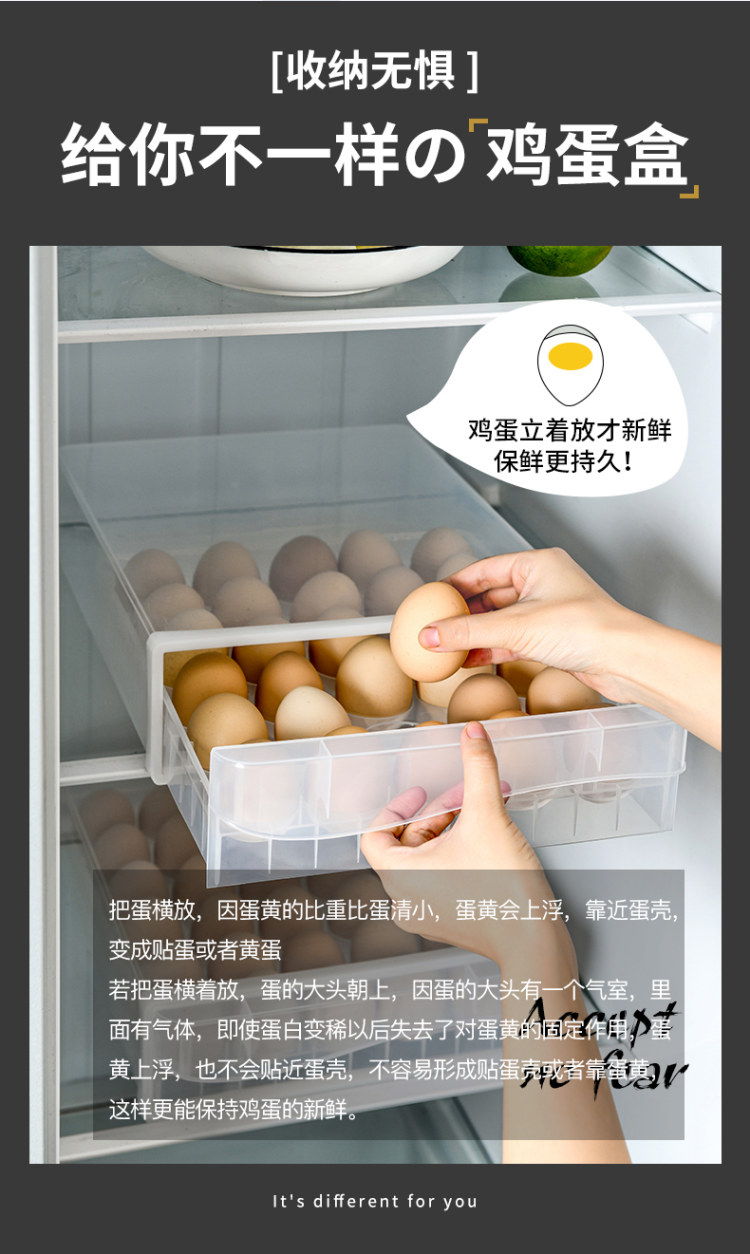 抽屉式鸡蛋收纳盒 单层 30格 图4