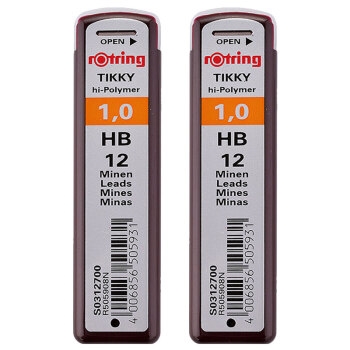 京东PLUS会员： rOtring 红环 自动铅笔铅芯 HB 1mm *10件 图5