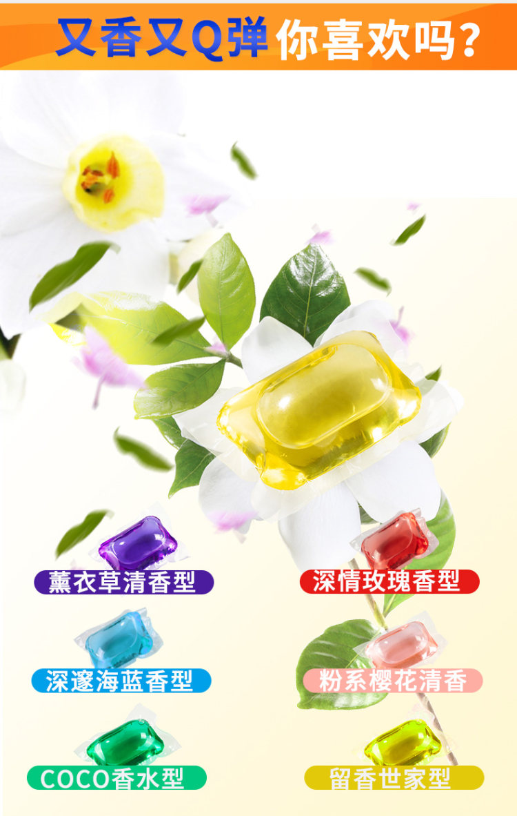 机洗浓缩洗衣液凝珠 留香水型 40粒 图4