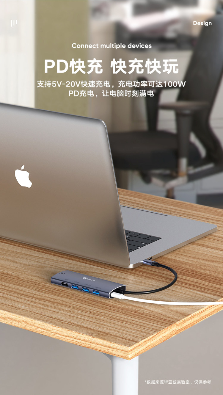 biaze typec拓展坞 笔记本usb分线hub雷电3hdmi多接口 图4