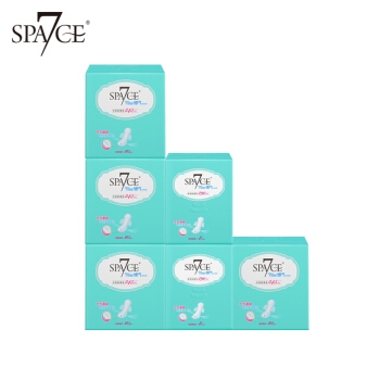 SPACE7 七度空间 Miss透气极净系列 棉柔卫生巾 日用夜用组合装 56片 *4件 图2