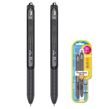 Paper Mate 缤乐美 P1 速干中性笔 0.5mm 黑色 2支装 图1