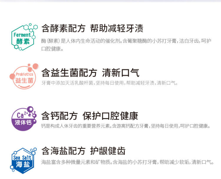 水果亮白小苏打牙膏5支 图5