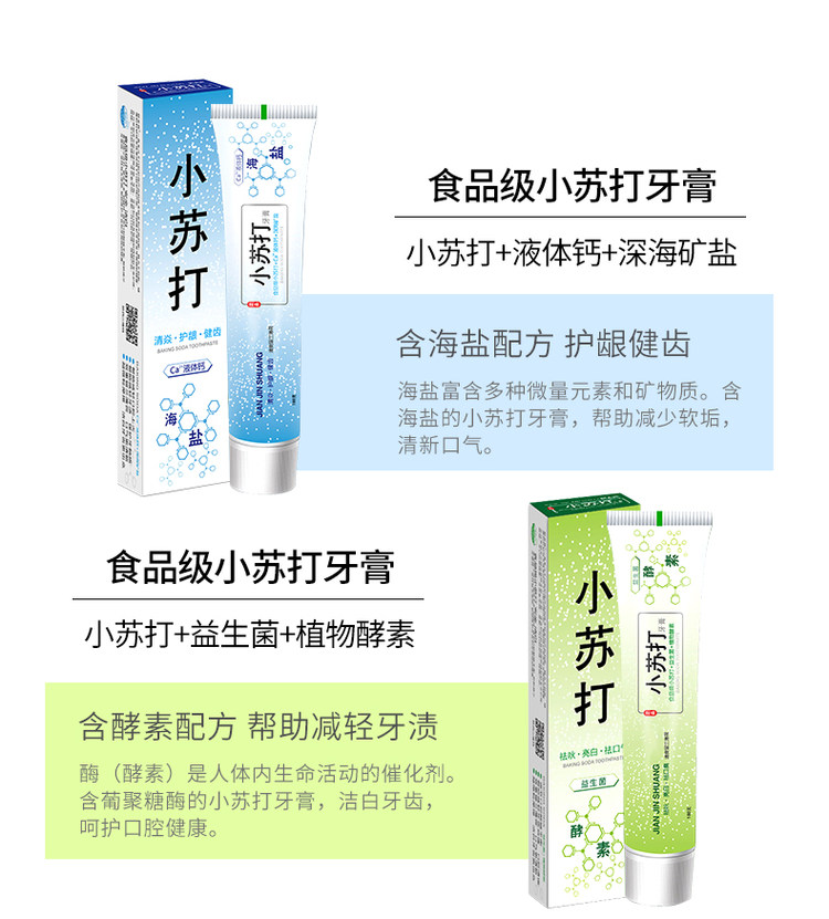 水果亮白小苏打牙膏5支 图2