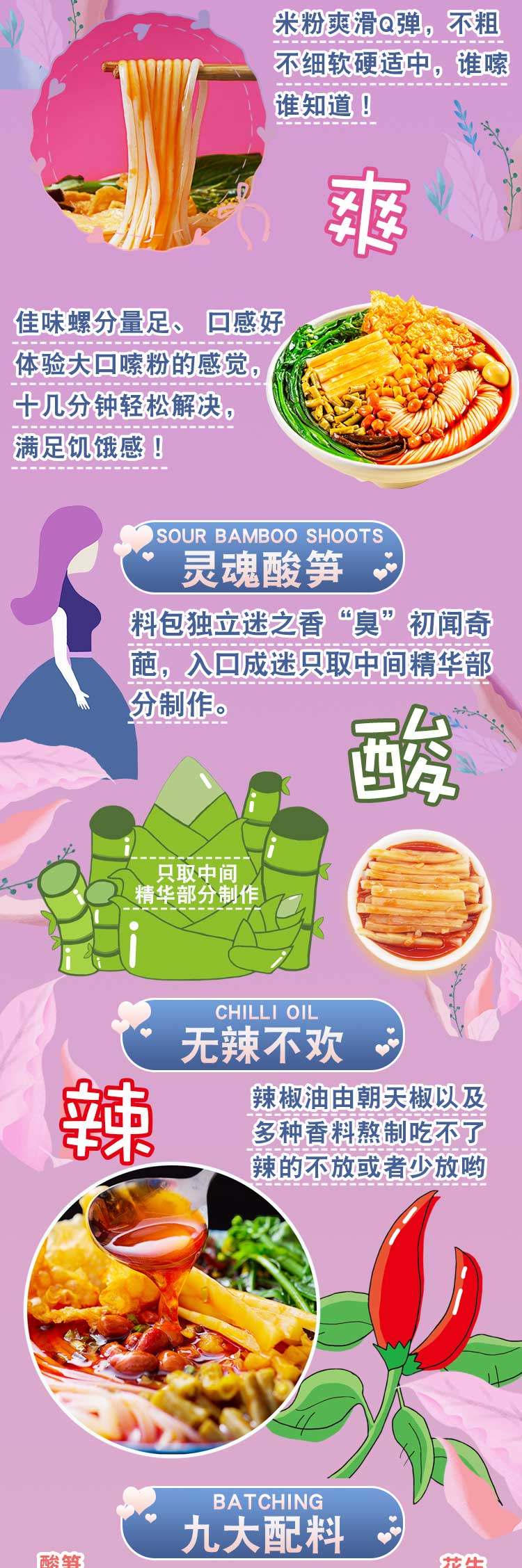佳味螺 广西柳州正宗螺狮粉3包 图3