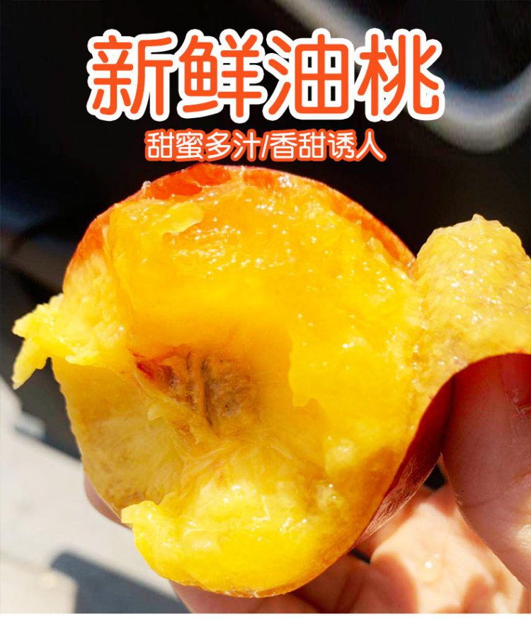 吉春 新鲜脆甜油桃 5斤 图1