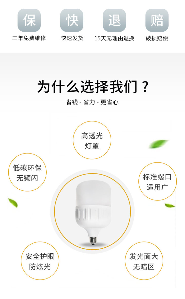 l欧华森 led灯泡 10w E27 图2