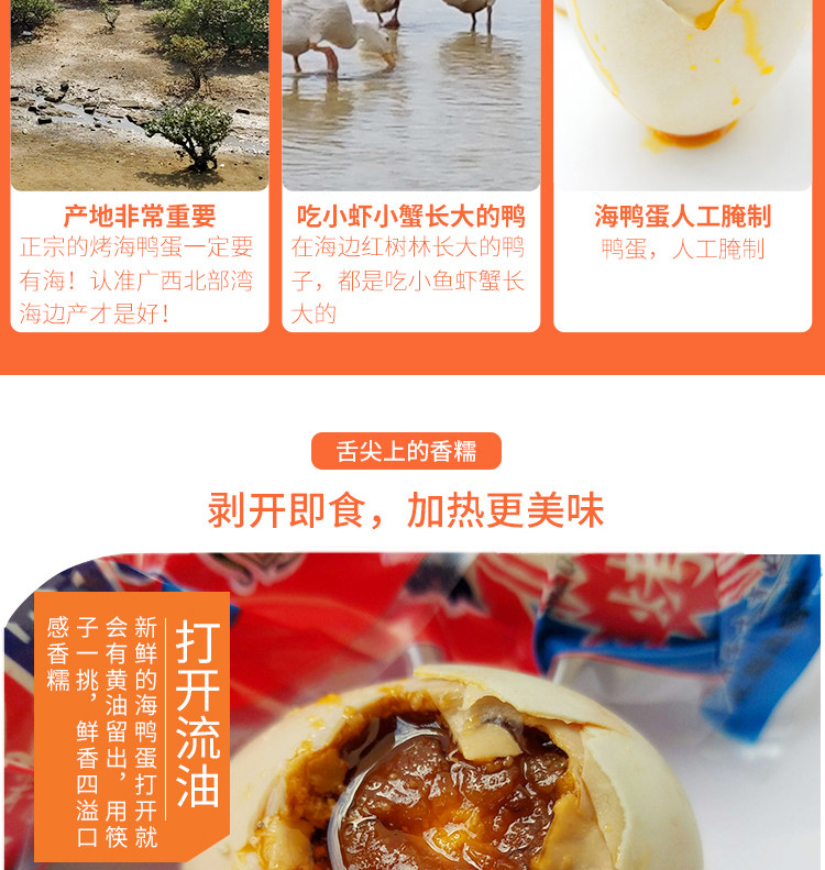 北海特产 鸿富 烤海鸭蛋 20枚 单枚70g以上 图6