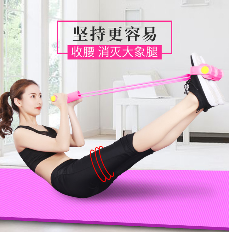 中欧 脚蹬拉力器 瘦肚子仰卧起坐辅助健身器材 图5