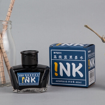 M&G 晨光 AICW9001B 碳素墨水 蓝黑 60ml/瓶 *8件 图4