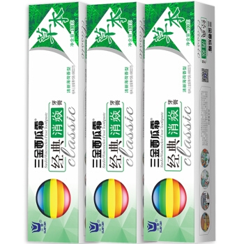 三金西瓜霜 草本消炎牙膏 100g*3支 *7件 图1