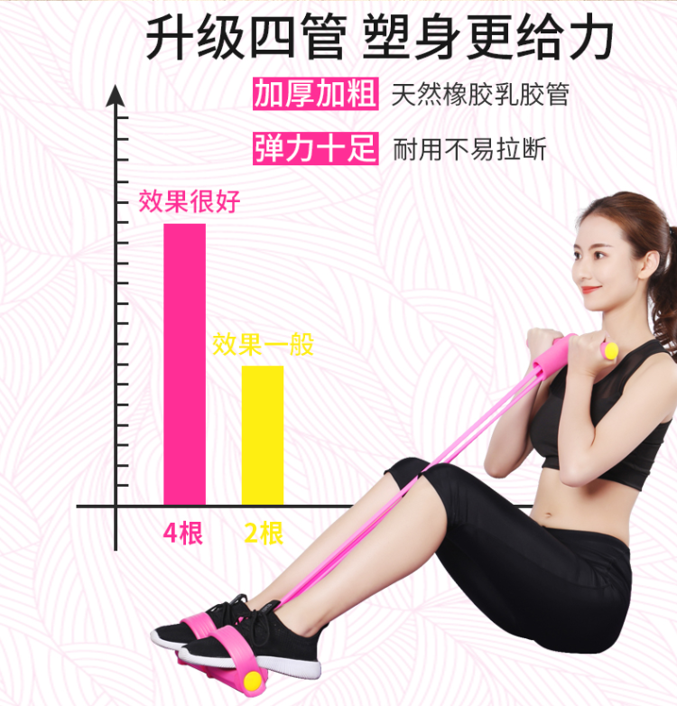 中欧 脚蹬拉力器 瘦肚子仰卧起坐辅助健身器材 图7