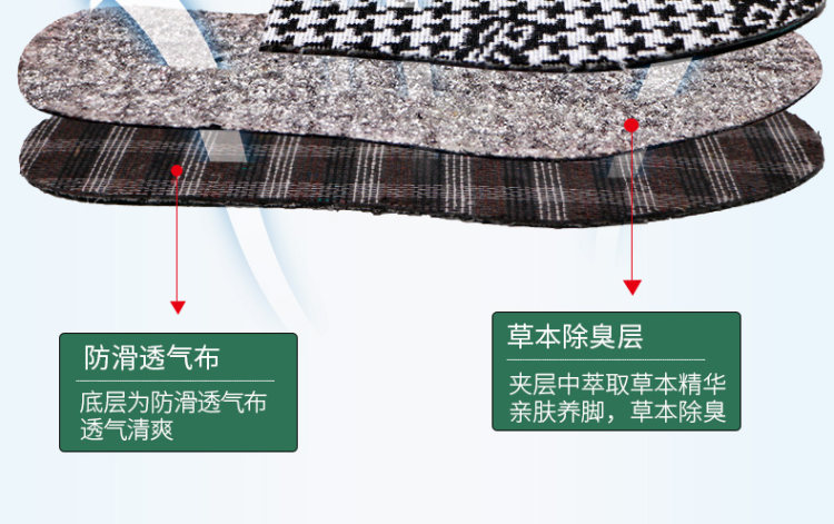步云 除臭留香鞋垫5双 图4