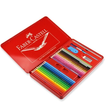 Faber-castell 辉柏嘉 115949 水溶性彩色铅笔 48色 红铁盒装 图5