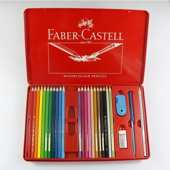 Faber-castell 辉柏嘉 115949 水溶性彩色铅笔 48色 红铁盒装 图4