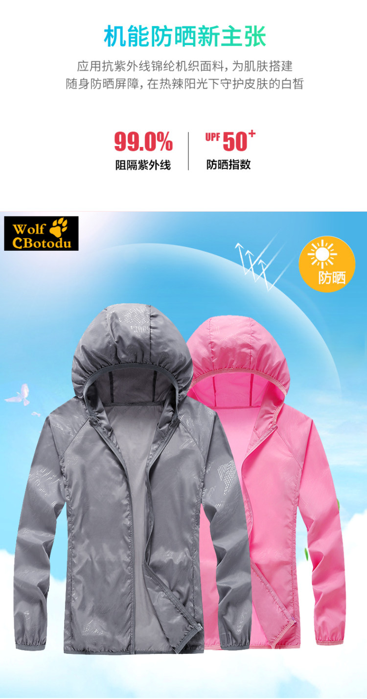 超薄防紫外线透气防晒服 图2