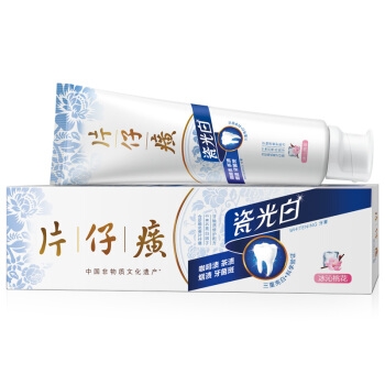 PZH 片仔癀 瓷光白牙膏 冰沁桃花 105g *3件 图5