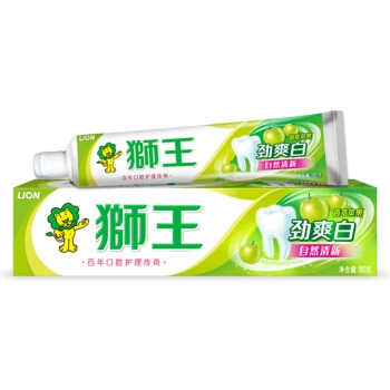 LION 狮王 劲爽白牙膏 香萃苹果 180g *10件 图1