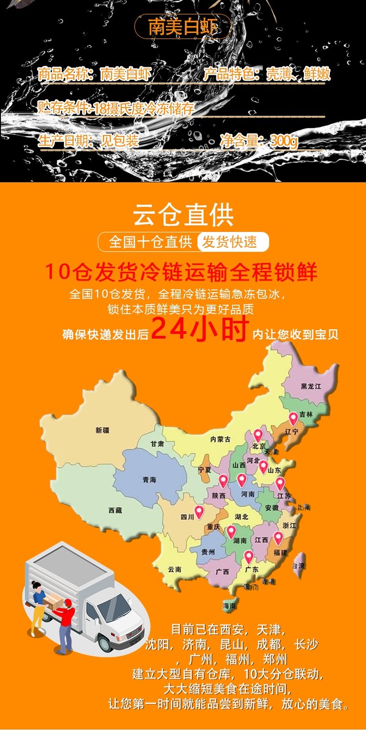 顺丰隔日 达青岛鲜活速冻超大虾 净重3斤 图2