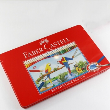 Faber-castell 辉柏嘉 115949 水溶性彩色铅笔 48色 红铁盒装 *3件 图3