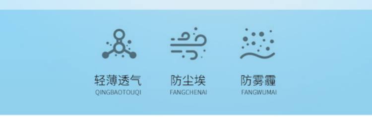 含熔喷布三层防护口罩 50个装 图2
