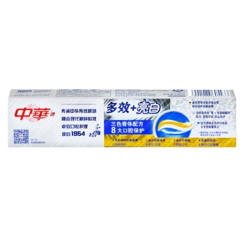 ZHONGHUA 中华 多效+亮白牙膏 清新薄荷 130g *13件 图3