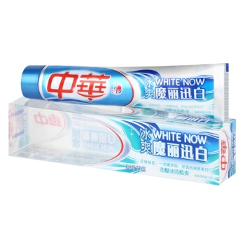 ZHONGHUA 中华 魔丽迅白 牙膏 冰极薄荷 170g（赠：牙膏20g+牙刷座） *8件 图1