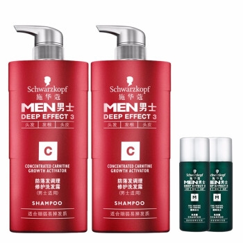 Schwarzkopf 施华蔻 男士 防落发调理修护洗发露 200ml *5件 图3