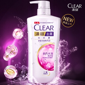 CLEAR 清扬 去屑洗发水套装 （多效水润型720g*2+送多效水润100g*2 ）+袋装洗发水200g*2包 图4