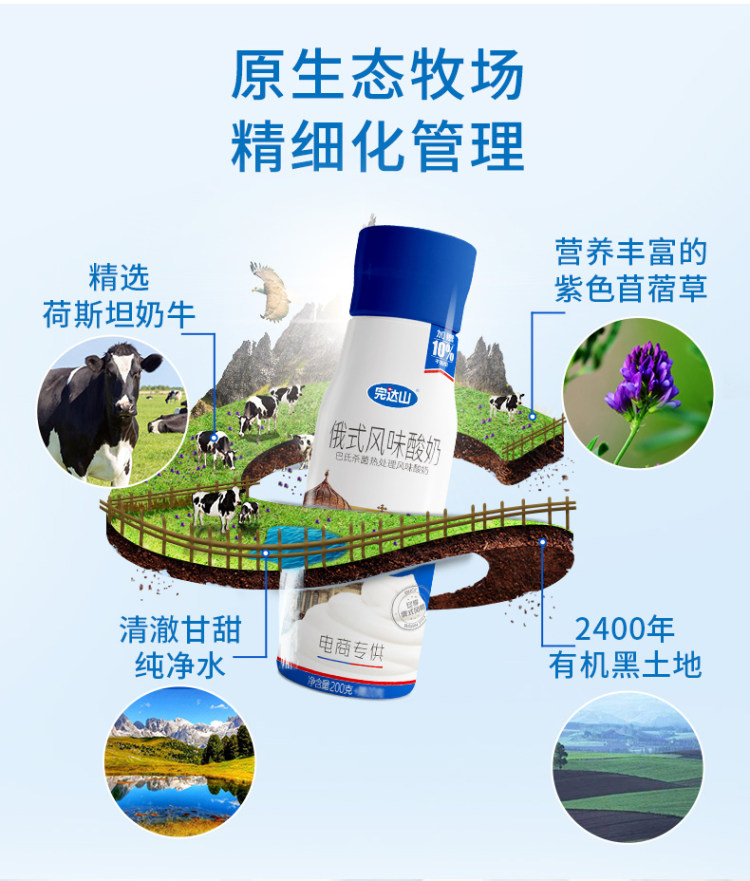 完达山 俄式风味酸奶200克*10瓶 图5