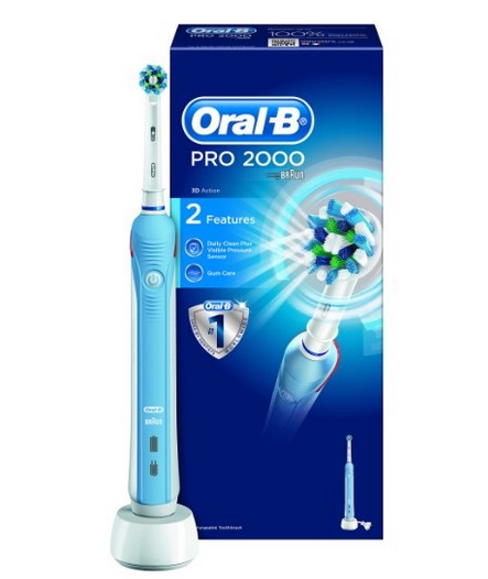 Oral-B 欧乐B P2000 蓝（含刷头*2） 图1