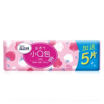 Kotex 高洁丝 超透气小Q包护垫 150mm 45片 无香型 图2