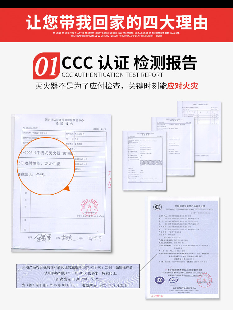 车载家用手提式车用灭火器1KG 图2