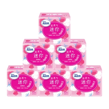 kotex 高洁丝 极薄棉柔迷你护翼卫生巾 190mm 60片 *4件 图1