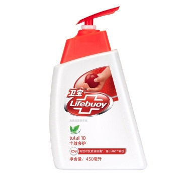 Lifebuoy 卫宝 先进抗菌洗手液 450ml 赠补充装 400ml *10件 图4