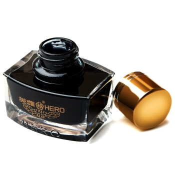HERO 英雄 9003 非碳素染料型钢笔墨水 墨黑色 60ml 图2