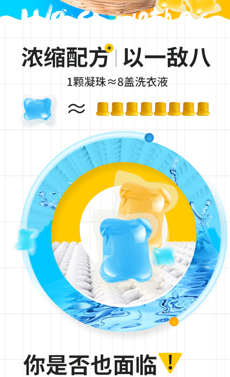 香水型洗衣凝珠 40颗 持久留香除菌 图2
