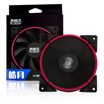 粉丝价： PCCOOLER 超频三 皓月 12CM红光 机箱风扇 图2