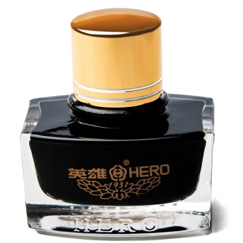 HERO 英雄 9003 非碳素染料型钢笔墨水 墨黑色 60ml 图1