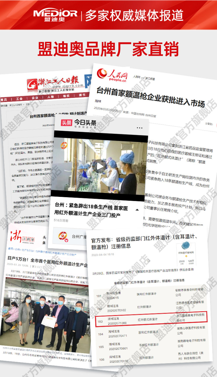 医用级顺丰包邮 红外线额温枪 图1
