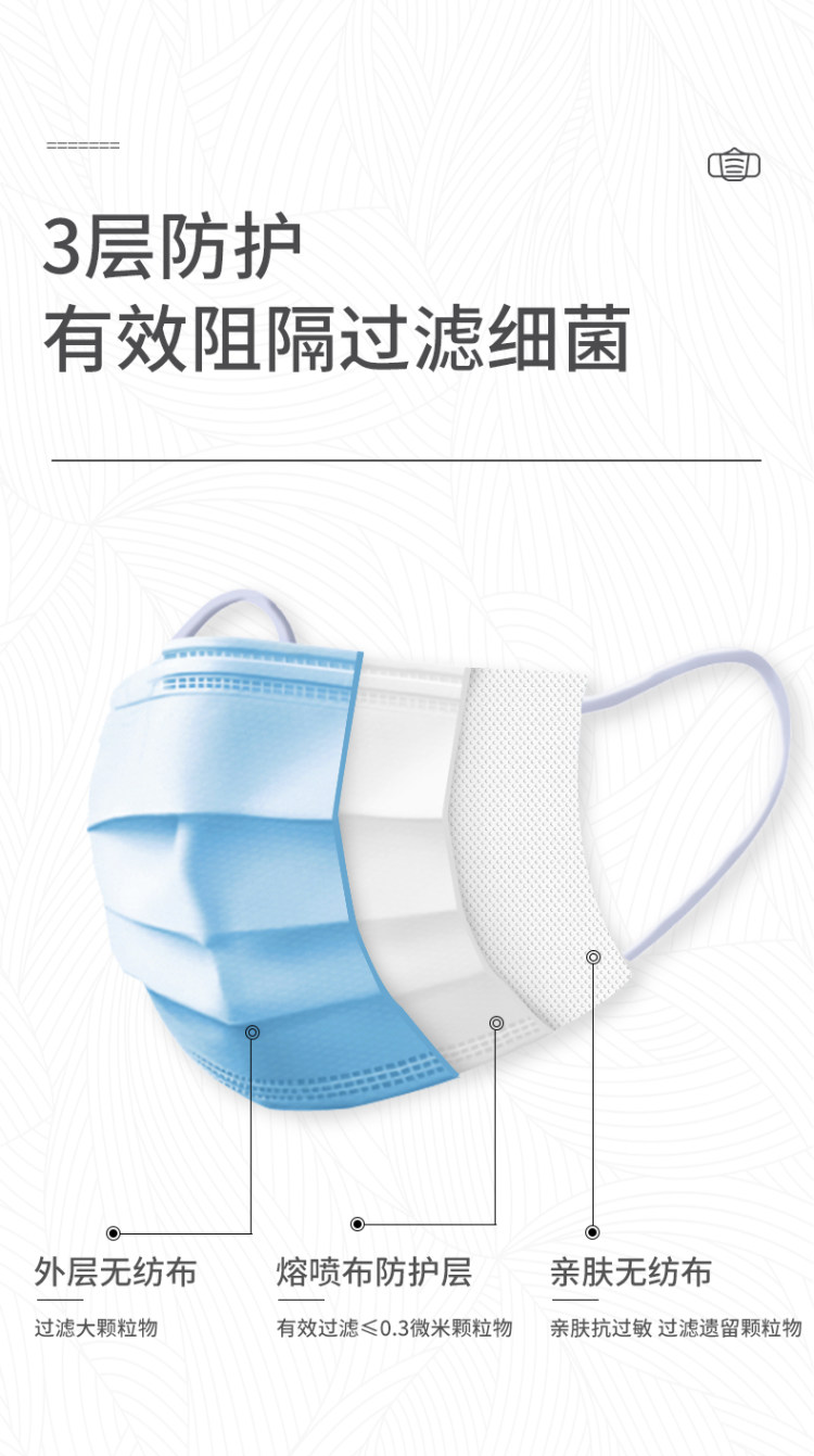 金鹰卡通&康雅医疗联合出品 麦咭 一次性三层儿童口罩 30支 图4